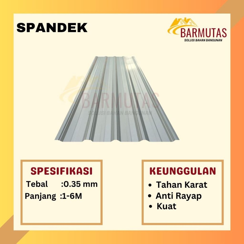 BARMUTAS STEEL - Pabrik Atap Spandek  0.35 MM