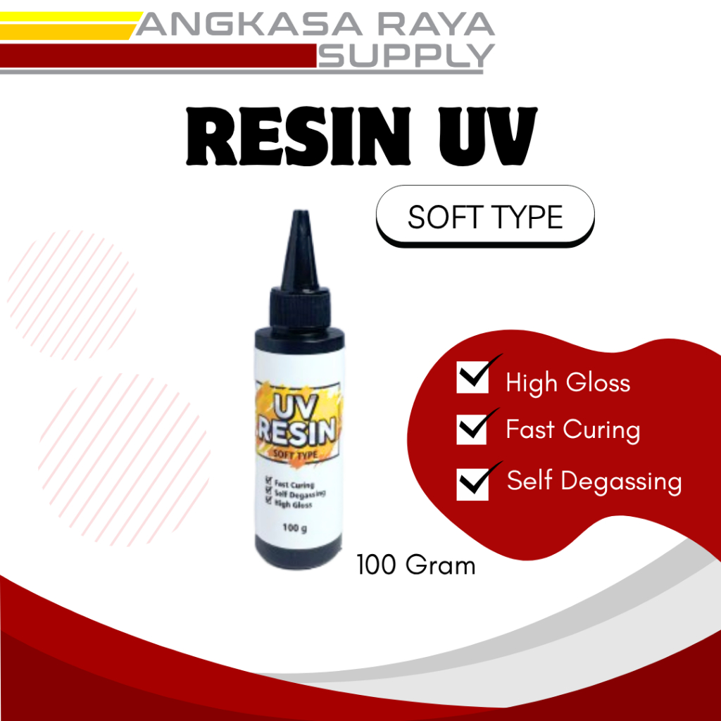 

Resin UV Bening Glossy 100gram/ Resin Murah/ Resin Hard Type/Resin stiker name tag
