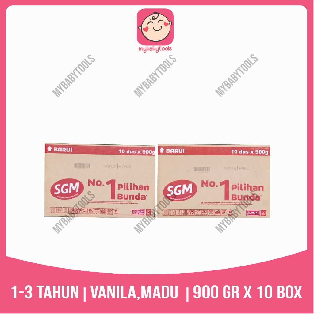 10Box x 900gr SGM EKSPLOR 1+ 3+ 5+ VANILA MADU COKELAT Susu Formula Anak - KARTON