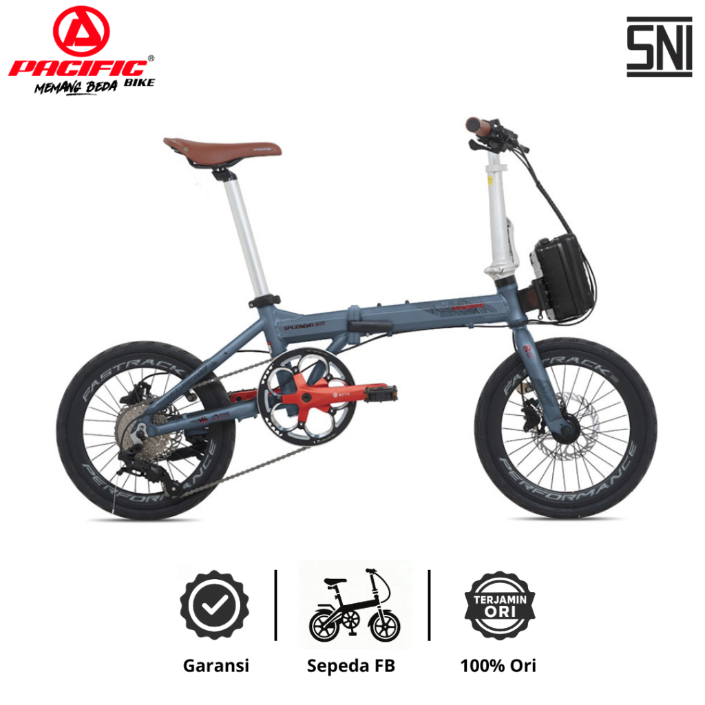 Pacific Sepeda Lipat Anak Dan Dewasa Splendid 500 Frame Alloy 6061 Ukuran Ban 16