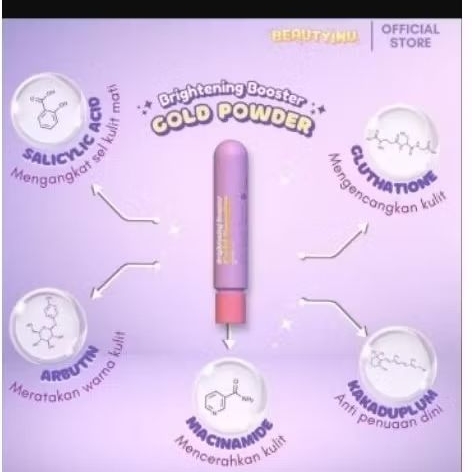 New - Bibit Pemutih Wajah dan Badan Serbuk Gold BPOM .