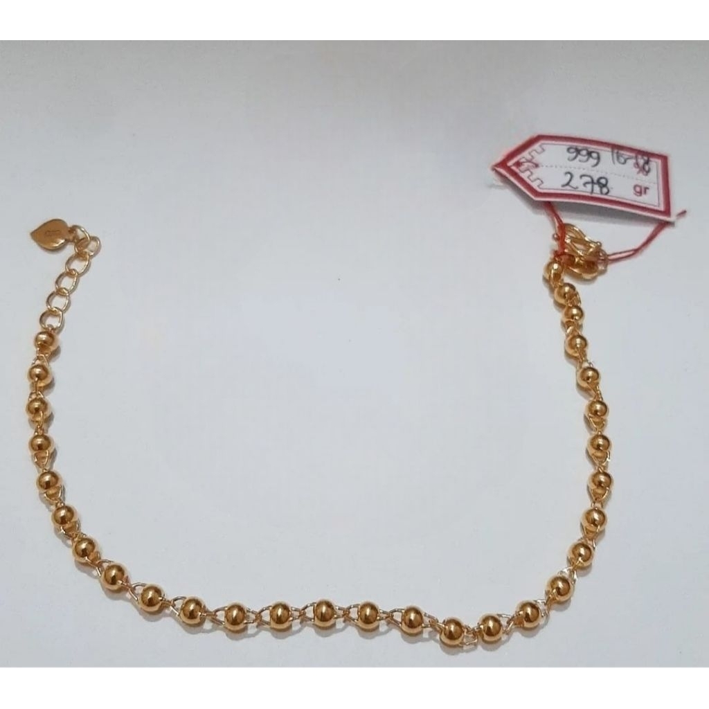 Gelang rantai emas 24k bola merica