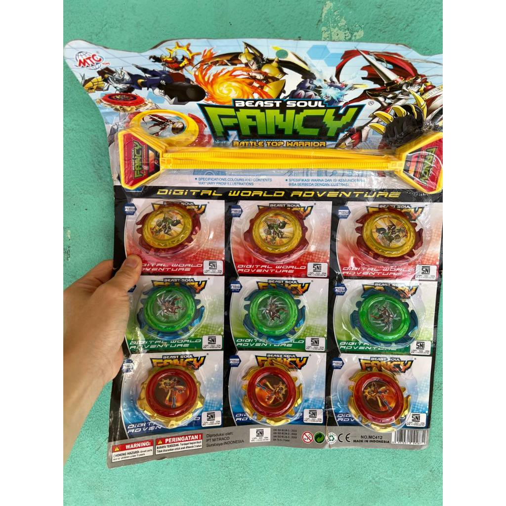 Mainan anak gasing petarung isi 9 gasing petarung gasing beyblade isi 9
