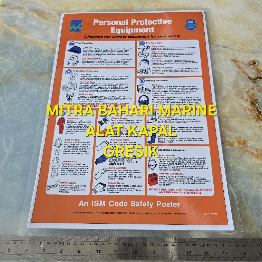 

Poster IMO Symbol IMPA 331528 Personal Protective Equipment Ukuran 480x330mm / A3+