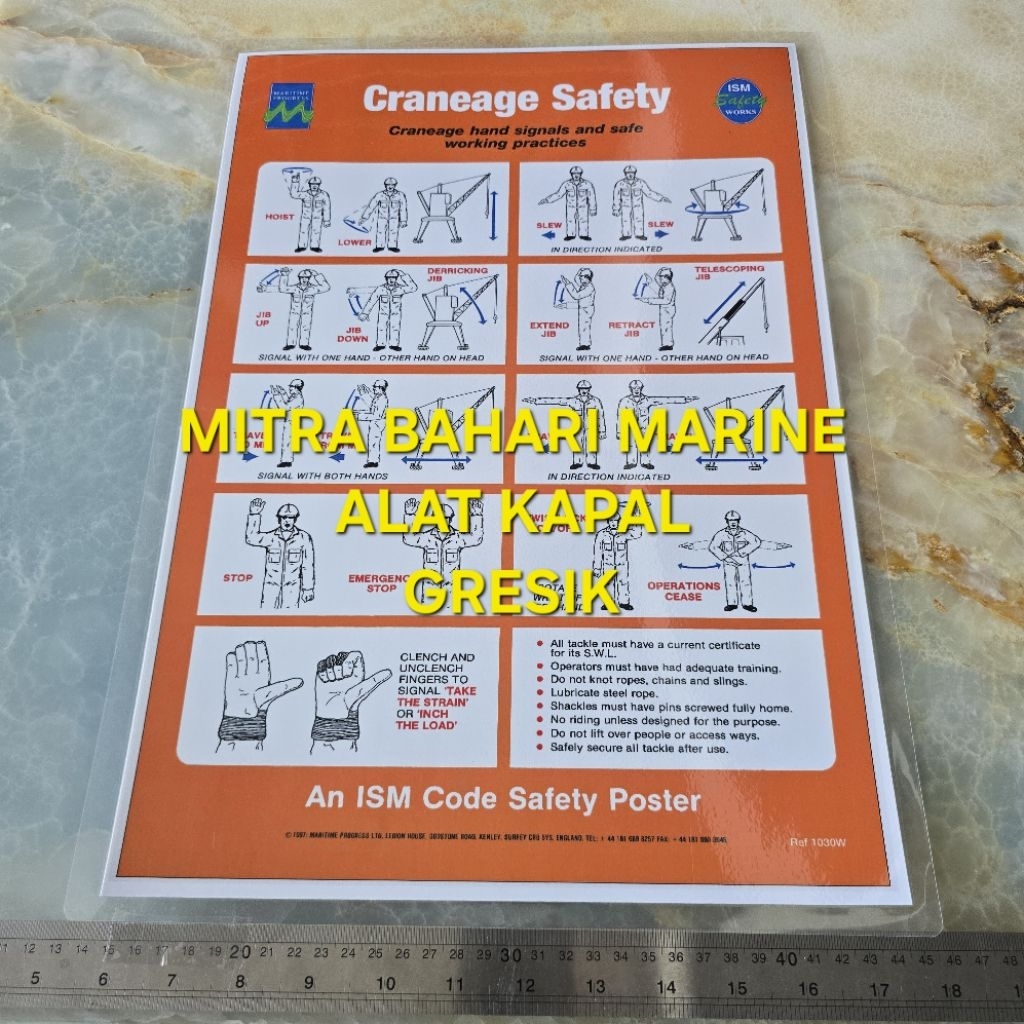 

Poster IMO Symbol IMPA 331530 Craneage Safety Ukuran 480x330mm / A3+