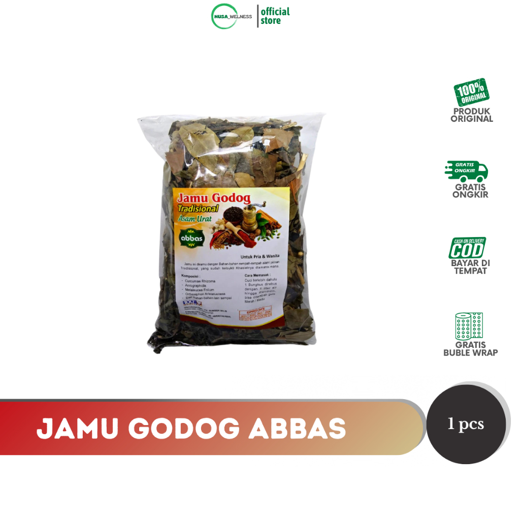 

JAMU GODOG ASAM URAT & REMATIK ABBAS – jamu rebus tradisional | bantu redakan nyeri sendi & encok | 100% herbal