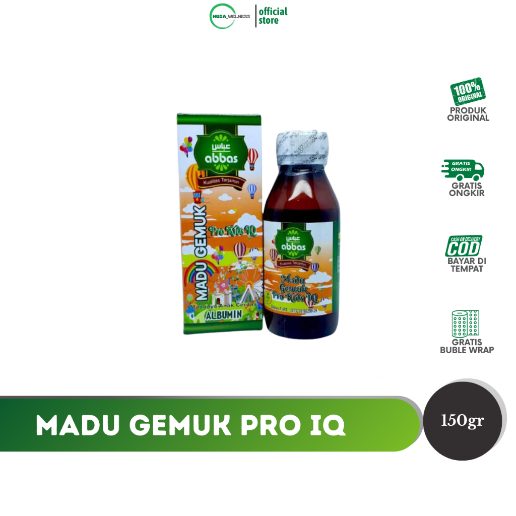 

MADU GEMUK PRO KIDS IQ – madu anak pintar & gemuk sehat | dengan albumin & herbal alami | bantu nafsu makan & kecerdasan