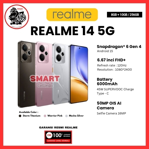 HP REALME 14 5G 8/256GB & REALME 13+ 5G 12/256GB (GARANSI RESMI REALME)