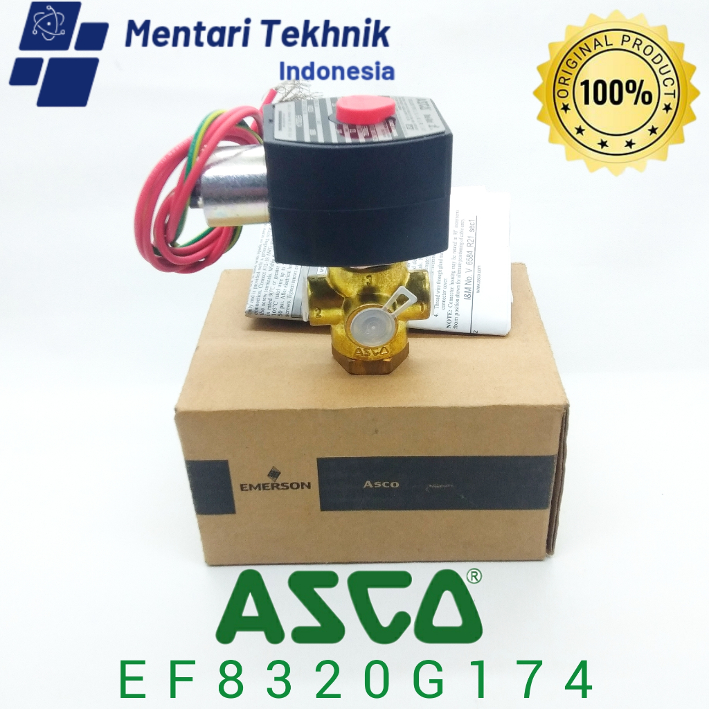 EF8320G174 220V ASCO Solenoid Valve 3way 1/4'' 220V Universal Operation