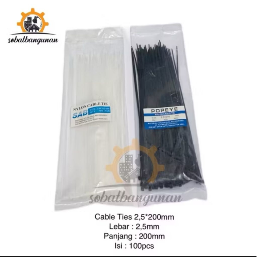 

Cabel Ties 25cm TEBAL/ Kabel Ties 3,5x 250mm(25cm)