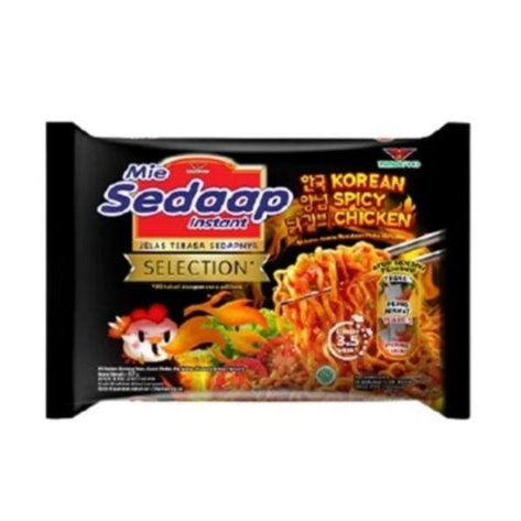 

Mie Sedaap Mie Instan Goreng Rasa Korean Spicy Chicken Kemasan isi 87 gram