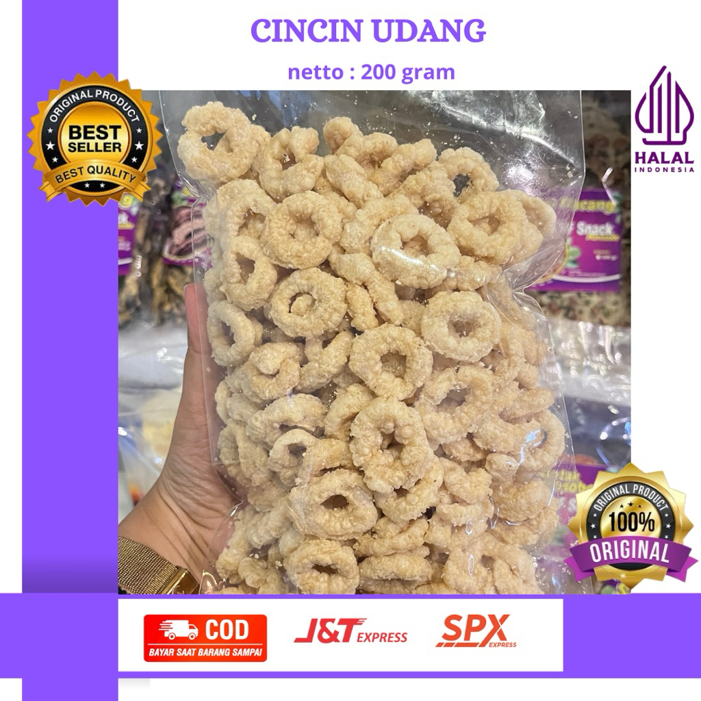 

KERUPUK CINCIN UDANG RENYAH/GURIH/BIKIN NAGIH 200g
