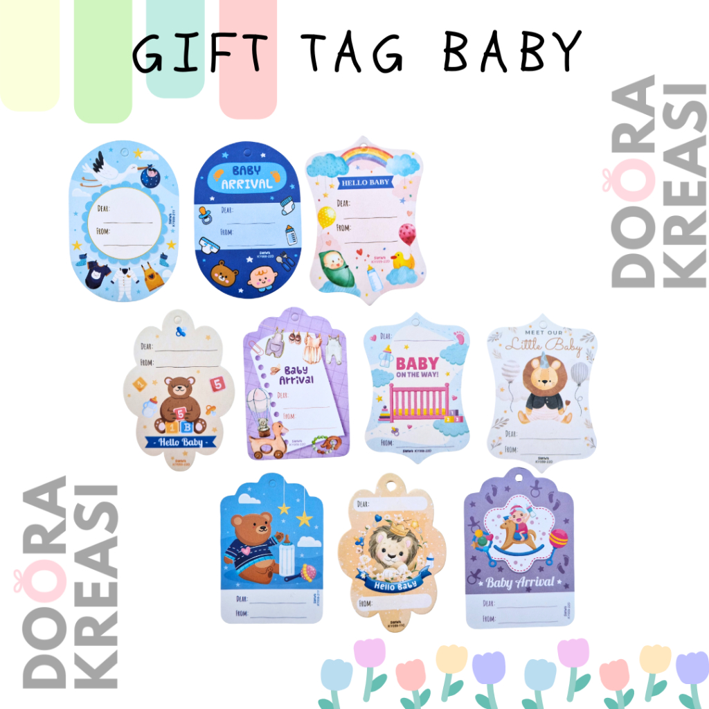 

Gift Tag Kartu Ucapan Sansan Wawa New Born Baby