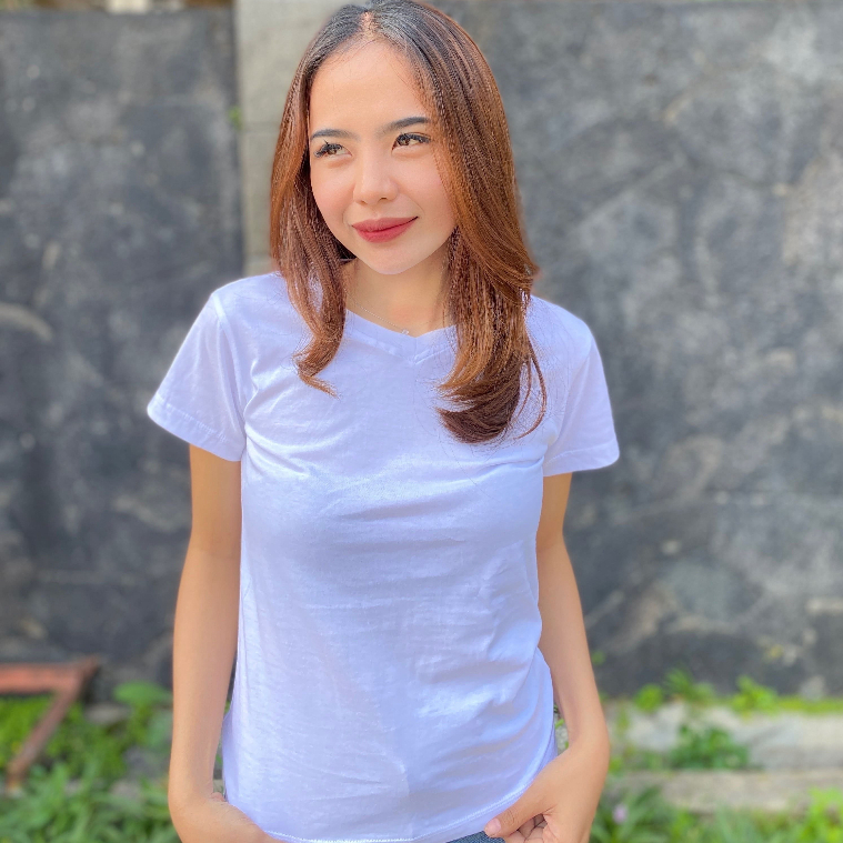 KAOS | BAJU | ATASAN | CROP TOP | BAJU CROP TOP WANITA KERAH-V | CROP TOP WANITA WARNA PUTIH | LUXEL