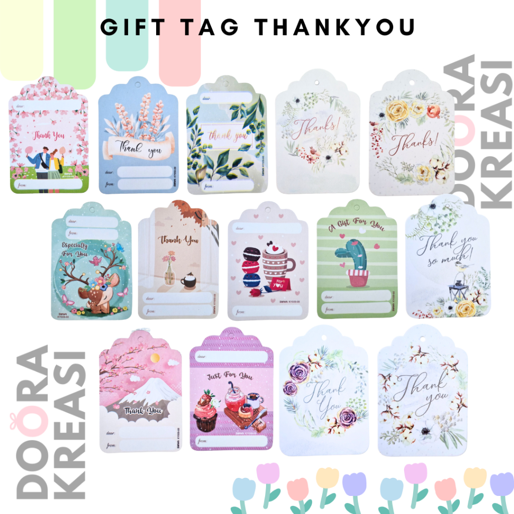

Gift Tag Kartu Ucapan Sansan Wawa motif Thank You