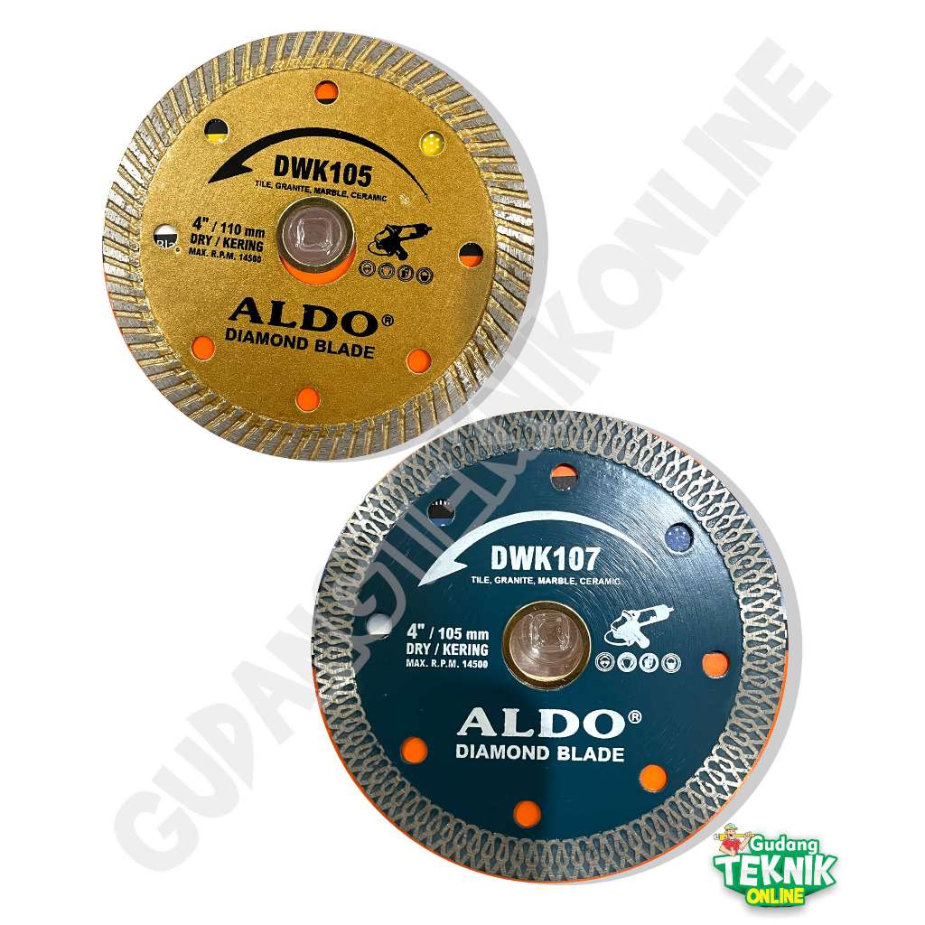 ALDO Diamond Wheel 4" DRY TIPIS ALDO DWK-105 DWK-107 105mm KERING / Mata Pisau Potong 4 Inch Kering 