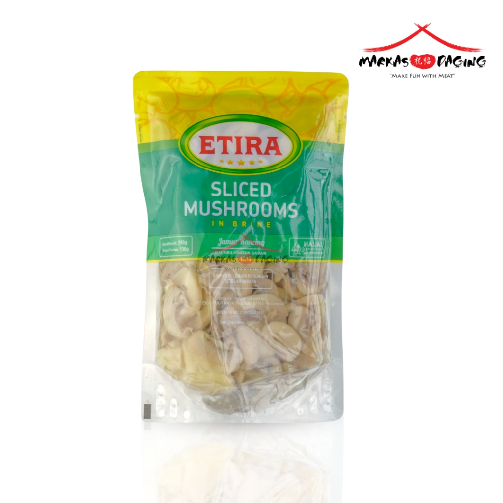 

Etira Mushroom Champignon, Jamur Kancing slice 250gr - Markasdaging