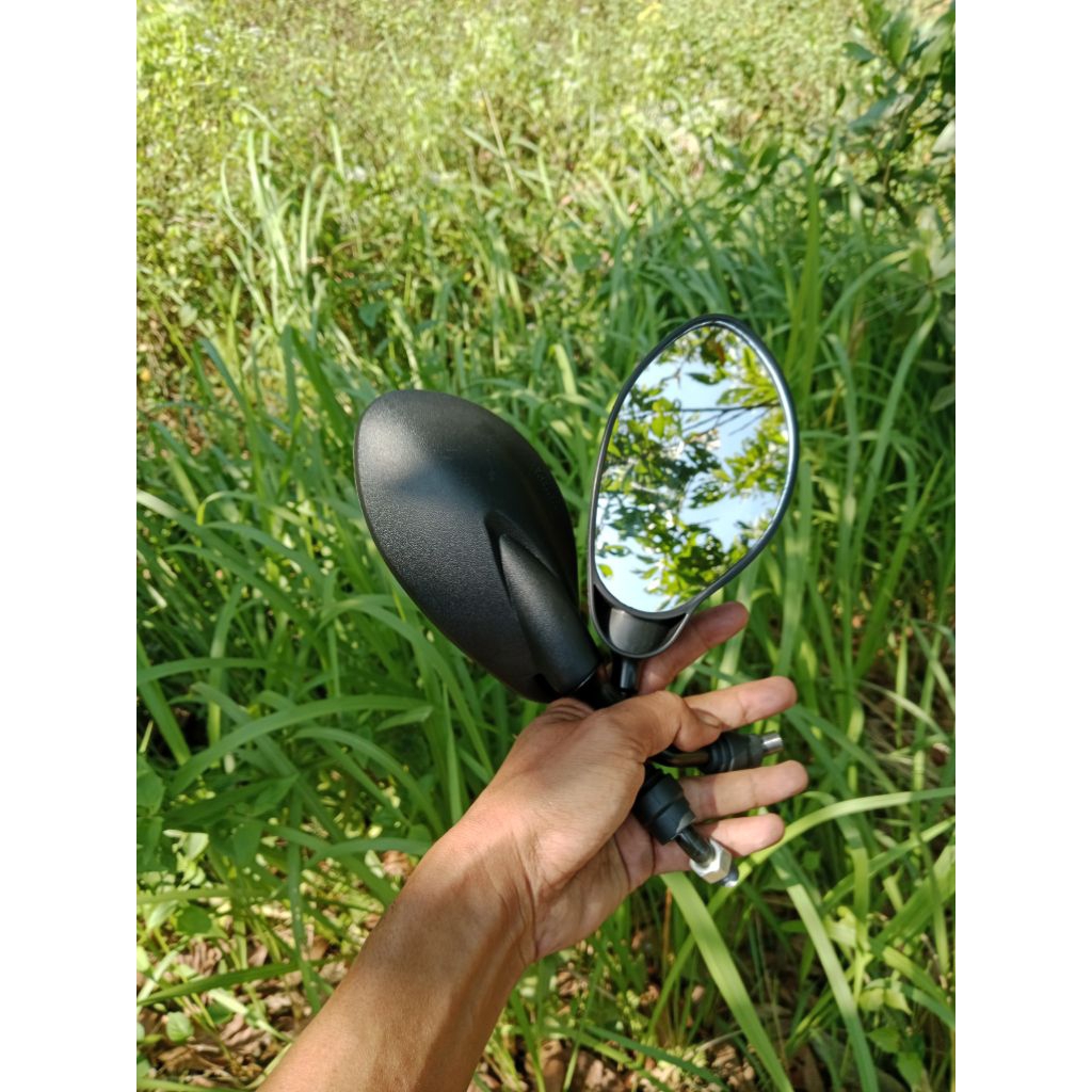 Spion Yamaha X1 Bubut Pendek Model Racing – Anti Zoom Untuk Vario Nmax Aerox Beat Scoopy spion yamah