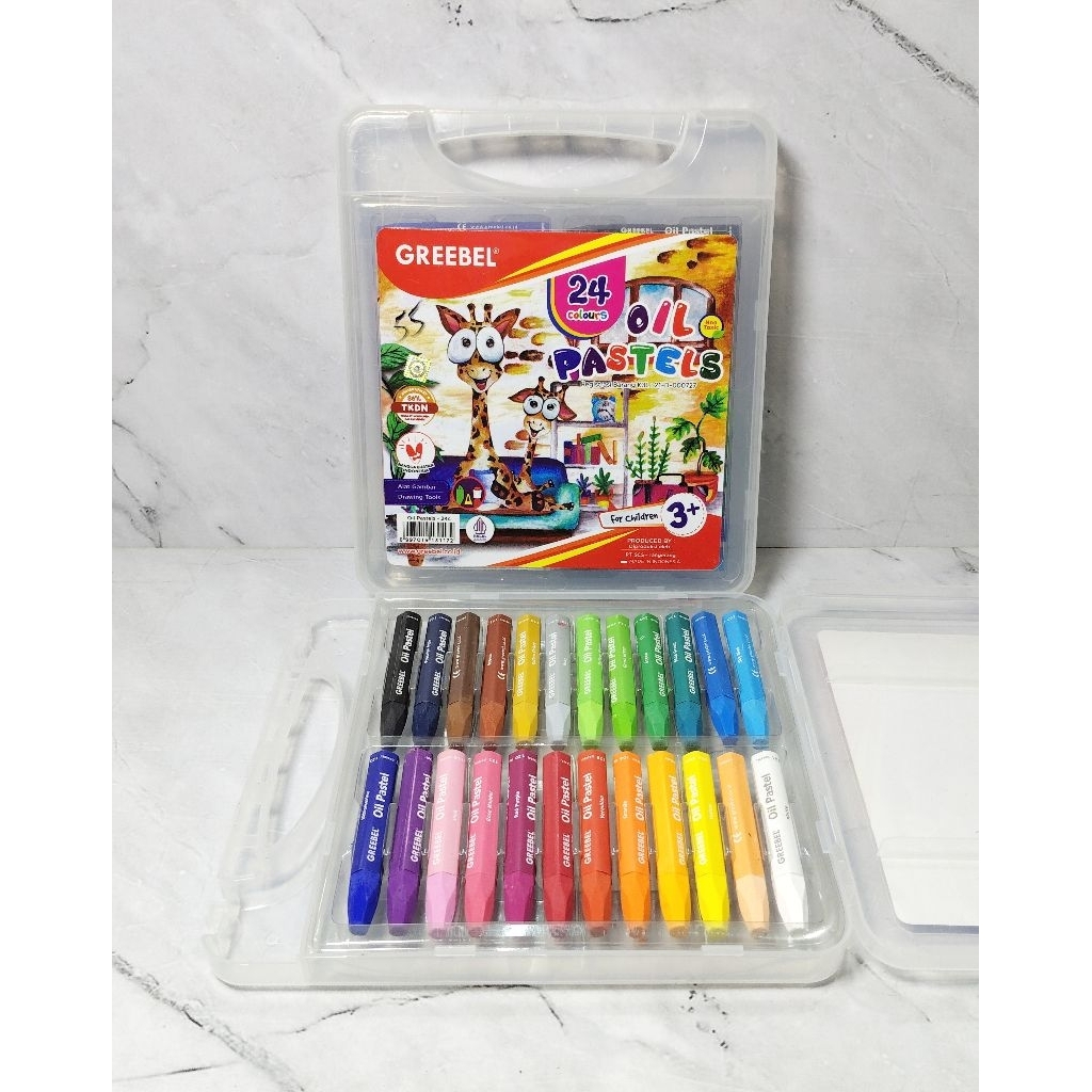 

KRAYON GREEBEL 24 WARNA / OIL PASTELS GREEBEL 24 WARNA - GREEBEL