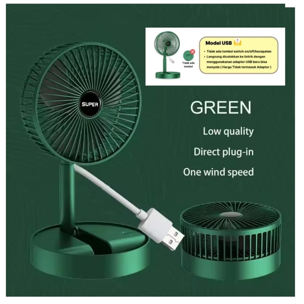 Kipas Angin Lipat Teleskopik  USB Kipas Kabel / Kipas Mini USB Fan Telescopic / Kipas Angin Folding 