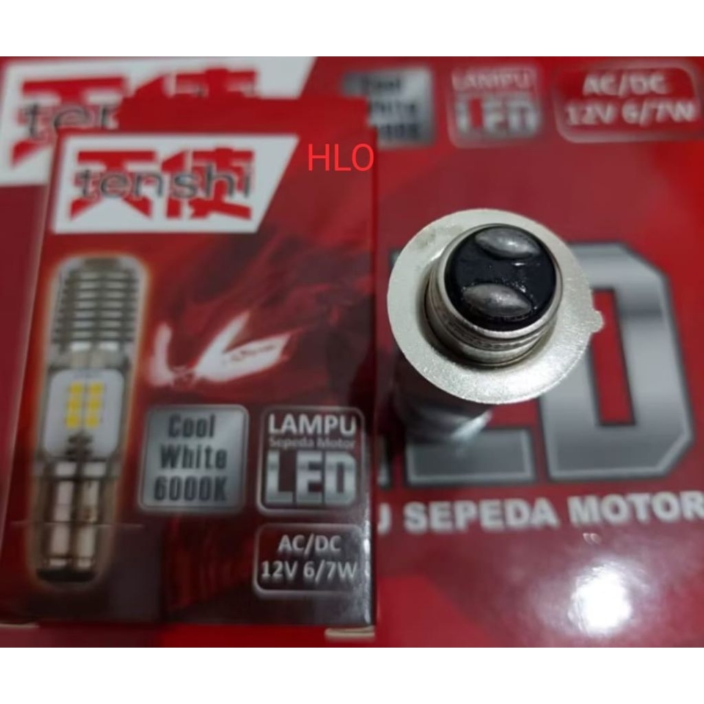 Lampu LED motor T19 12VM5 AC DC PUTIH tenshi  MTR Supra x spr fit Revo kph beat lama beat fi beat EC