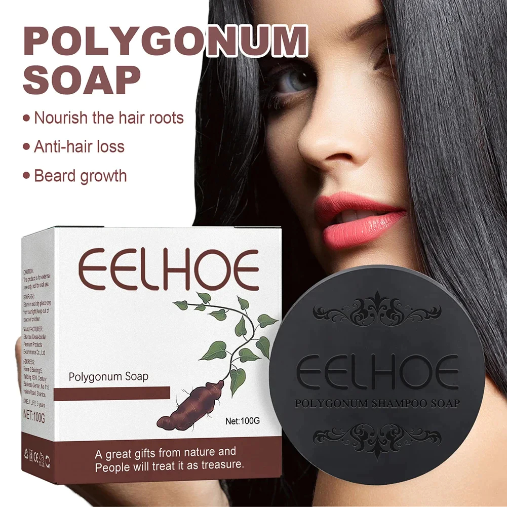 Shampoo bar soap Anti rambut rontok Shampoo herbal polygonum Shampoo penghitam rambut Shampoo penghi