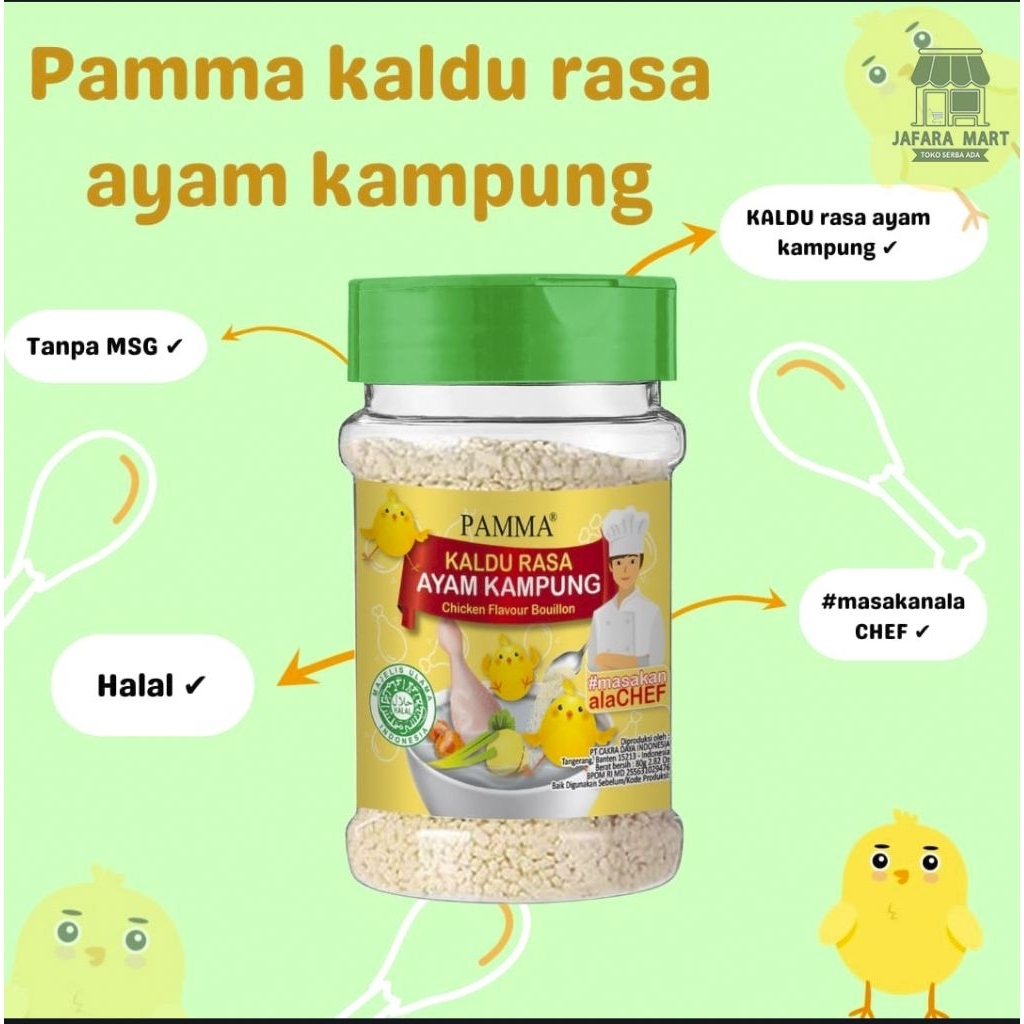 

PAMMA bumbu kaldu 80Gram penyedap rasa tanpa MSG