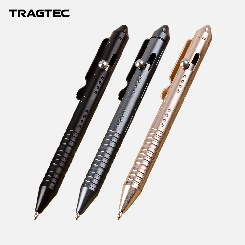 

TRAGTEC Bolt Action Ballpoint Aluminium Pocket Clip EDC Pen Tungsten Tip Alat Tulis Pulpen
