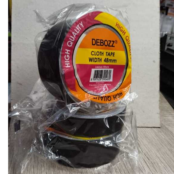 

Lakban Kain / lakban jilid hitam Cloth tape 48mm Lakban Hitam Debozz uluran 1” 1.5” 2”