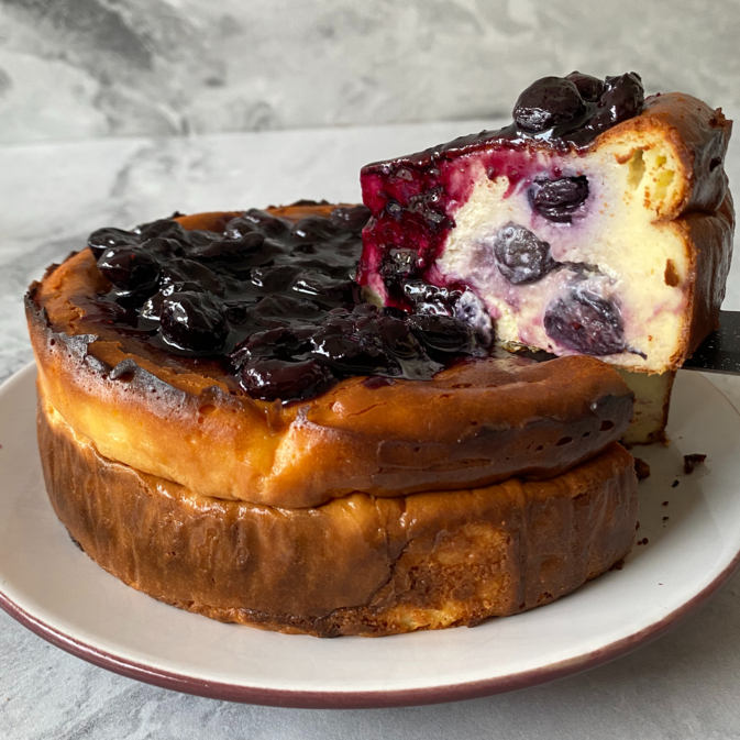 

Blueberry Basque Burnt Cheesecake