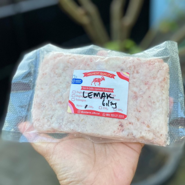 

Lemak Giling Domba Muda Premium