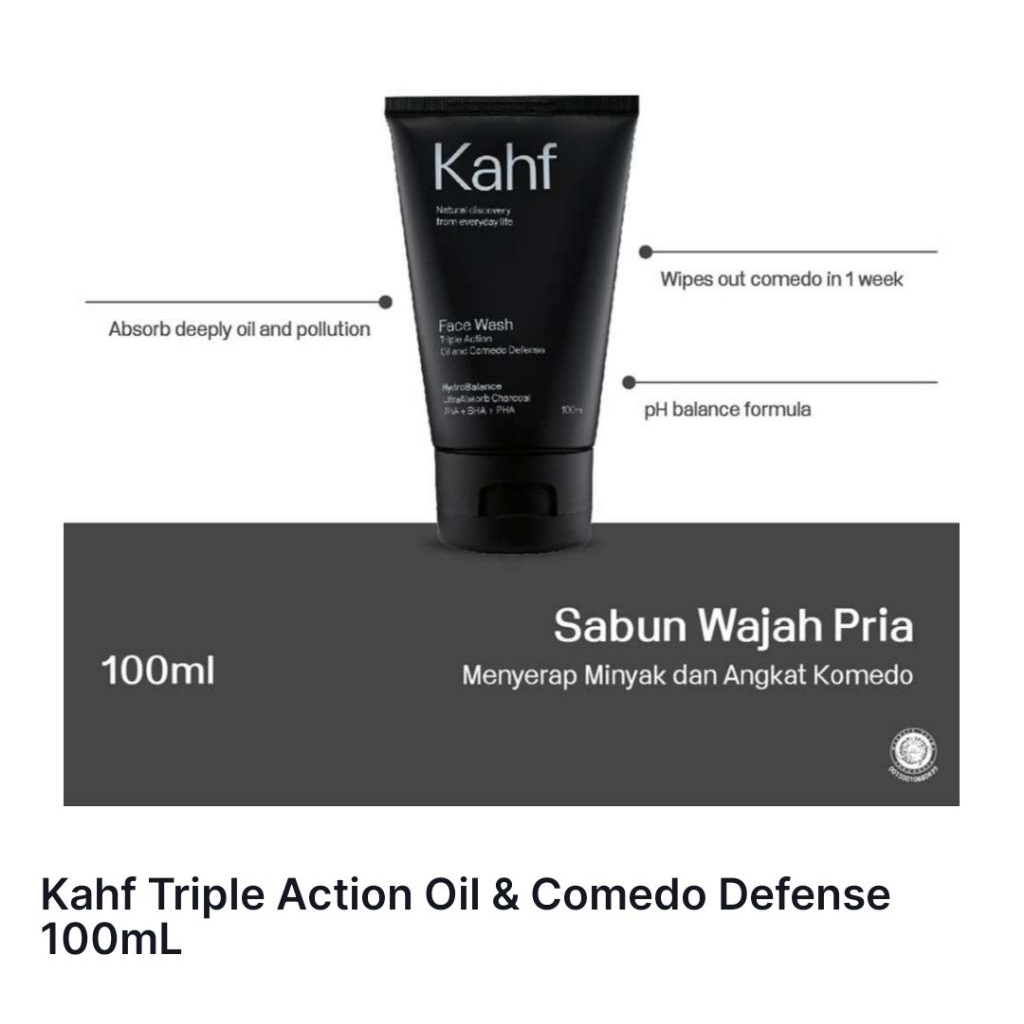 Kahf Triple Action Oil & Comedo Defense 100ml
