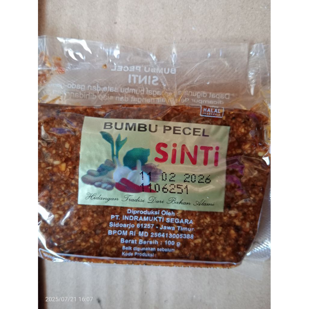 

SINTI BUMBU PECEL 100 Gram 10 Pcs
