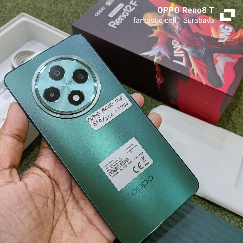 Oppo Reno 12f ram 8/256gb || handphone second