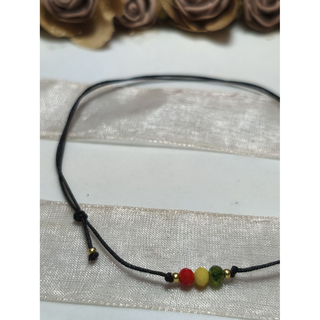 SAMKEST - GELANG KAKI WARNA PELANGI, GELANG KAKI WARNA MERAH KUNING HIJAU, GELANG KAKI SIMPLE, GELAN