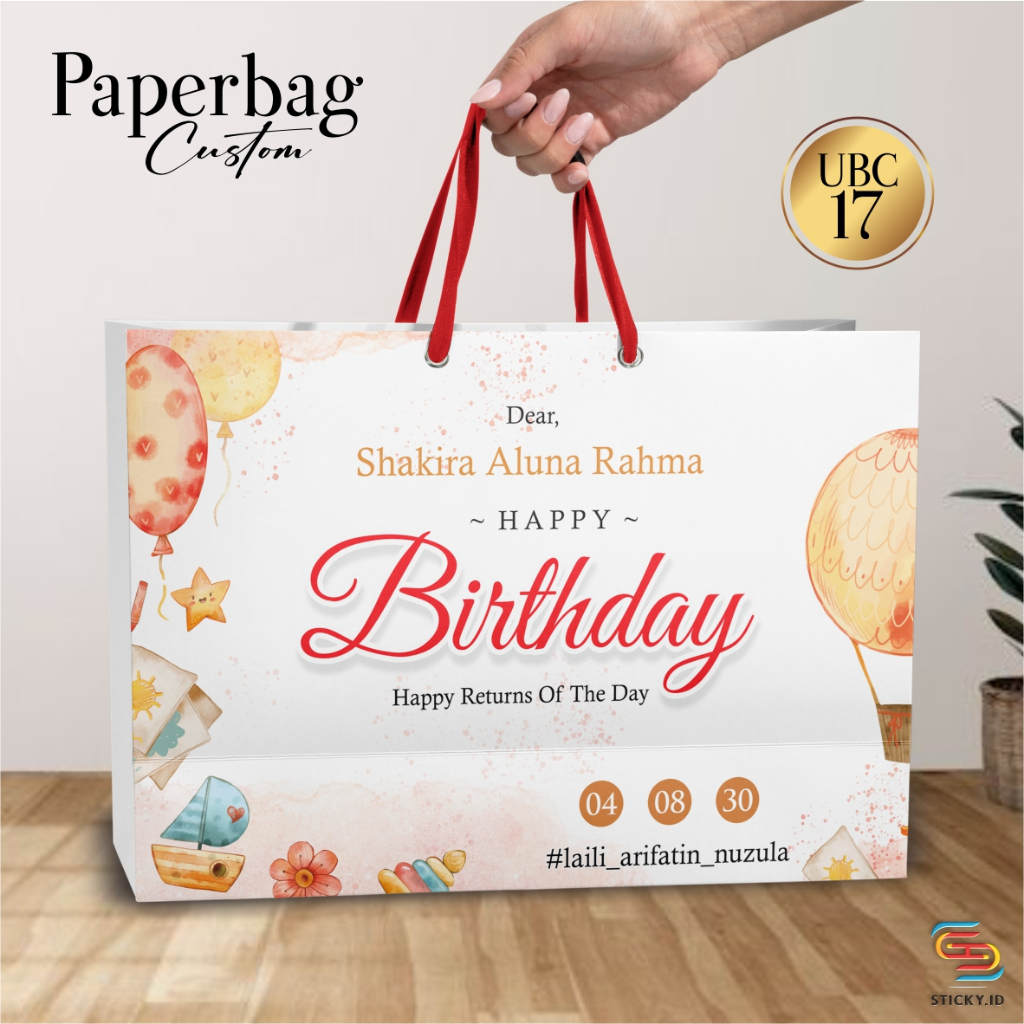 

PAPER BAG ULANG TAHUN UBC - PAPER BAG ULANG TAHUN CUSTOM - TAS ULTAH VARIASI