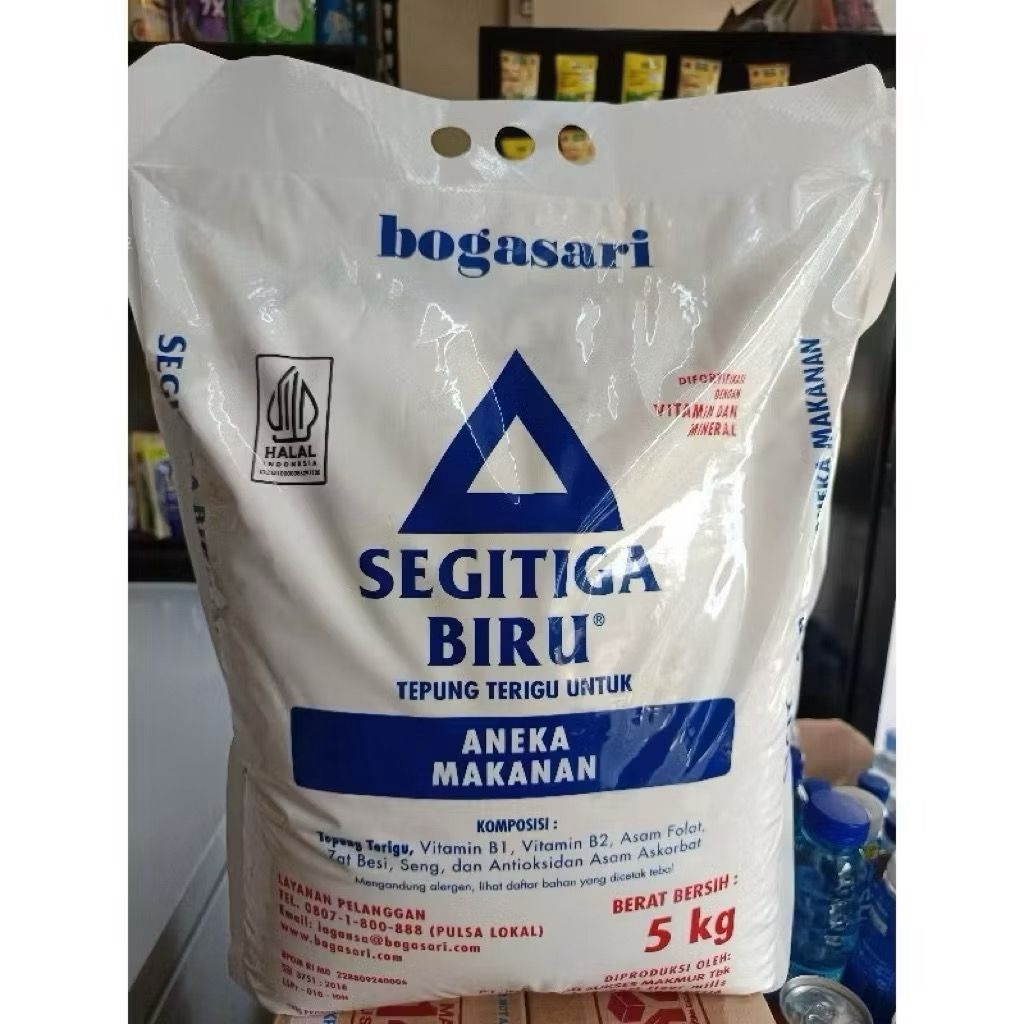 

Tepung segitiga biru 5kg Tepung Serbaguna Tepung Bikin Aneka Macam Kue