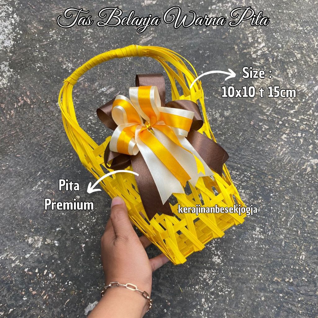 

TAS BELANJA 10X10 T 15CM WARNA PITA | tas snack lucu tas snack cantik bingkisan hampers jogja