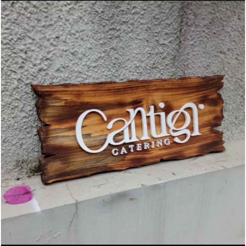 signboard kayu plang cafe resto coffeeshop custom UK.40x70cm