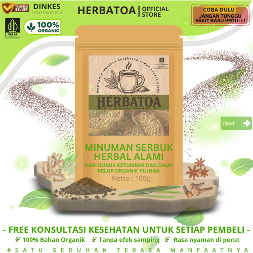 

Superfood Herbal HERBATOA – Minuman Bubuk Kelor & Ketumbar Hitam | Imun Booster Alami (1 Pax)