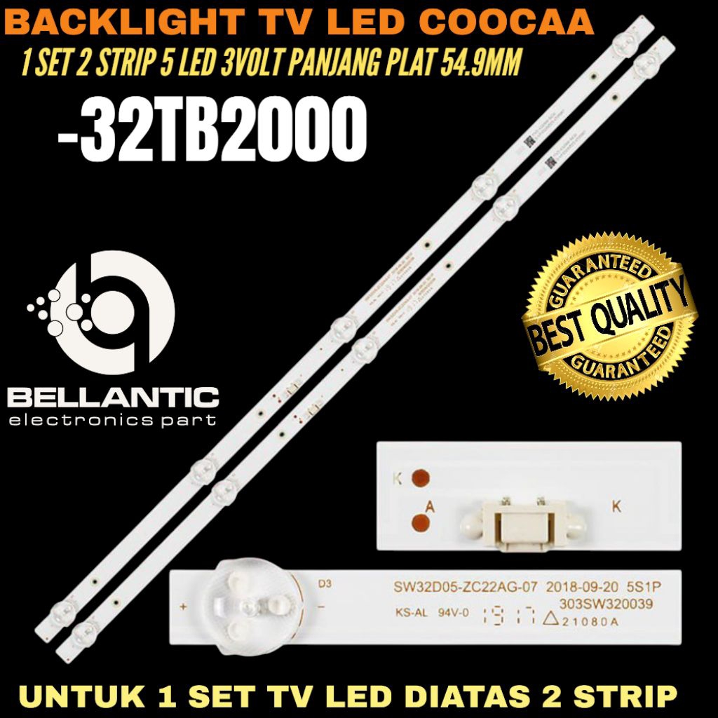 BACKLIGHT TV LED COOCAA 32 INCH 32TB2000 BACKLIGHT TV LED 32 INCH