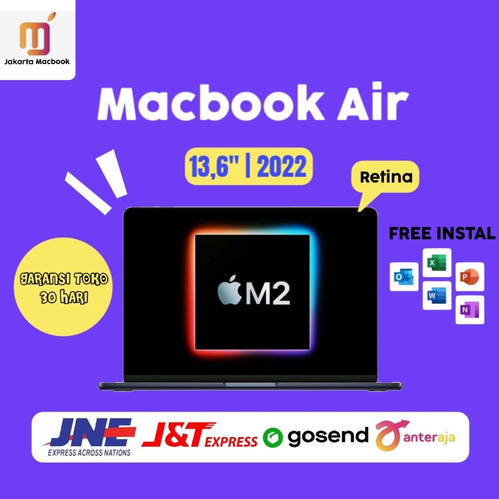 Macbook Air M2 2022 Baru dan second original bergaransi