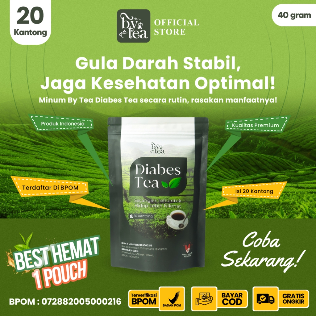 

ByTea Diabes Tea Isi 20 Kantung Teh Diabetes Herbal Penurun Gula Darah Diabetes Dengan Cara Alami