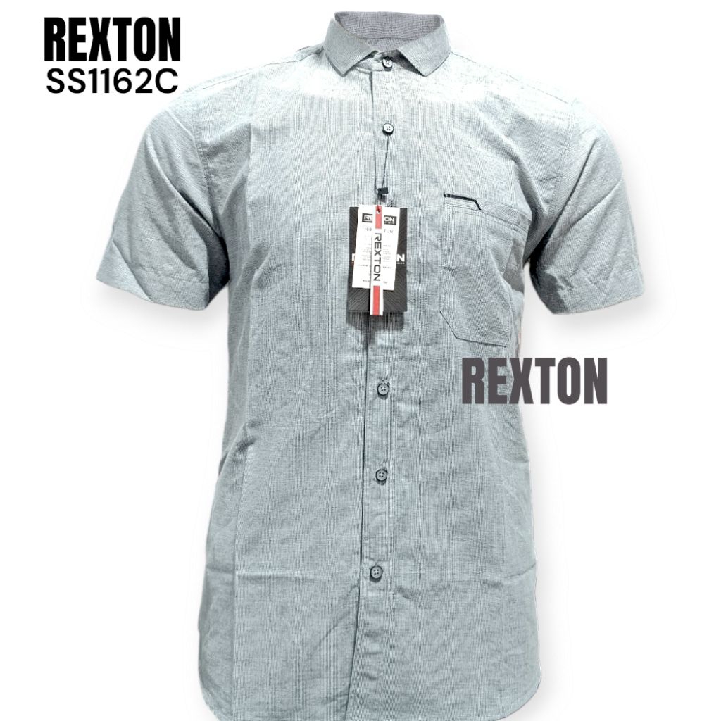 KEMEJA REXTON BAHAN KATUN LENGAN PENDEK KODE SS1162C & SS1162D