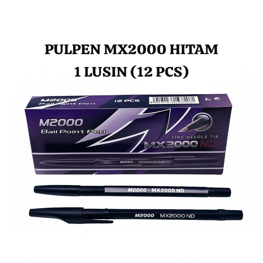 

Pulpen M2000 / Pulpen MX2000ND - Ballpoint Tinta Hitam Isi 12 PCS