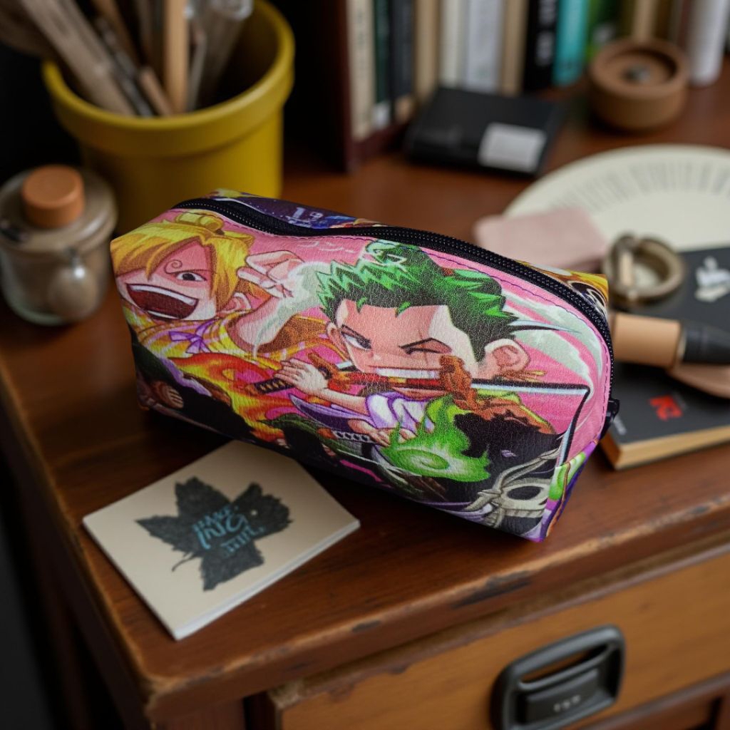 

Kotak Pensil Tahan Percikan, Tempat Pensil Motif Karakter One Piece Kode 05