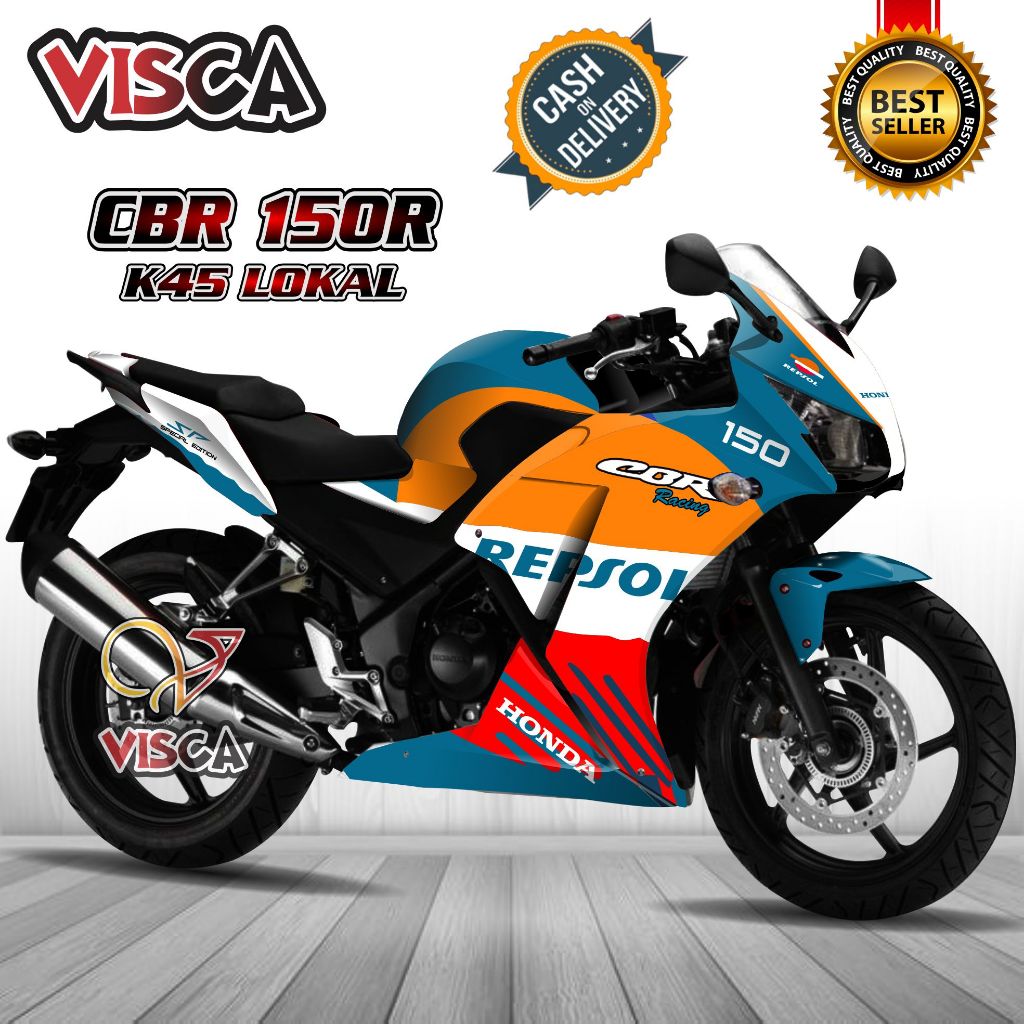 Decal Cbr 150r K45 Lokal Stiker Cbr 150r K45 Lokal Striping Cbr K45 Lokal Stiker Cbr 150r Full Body 