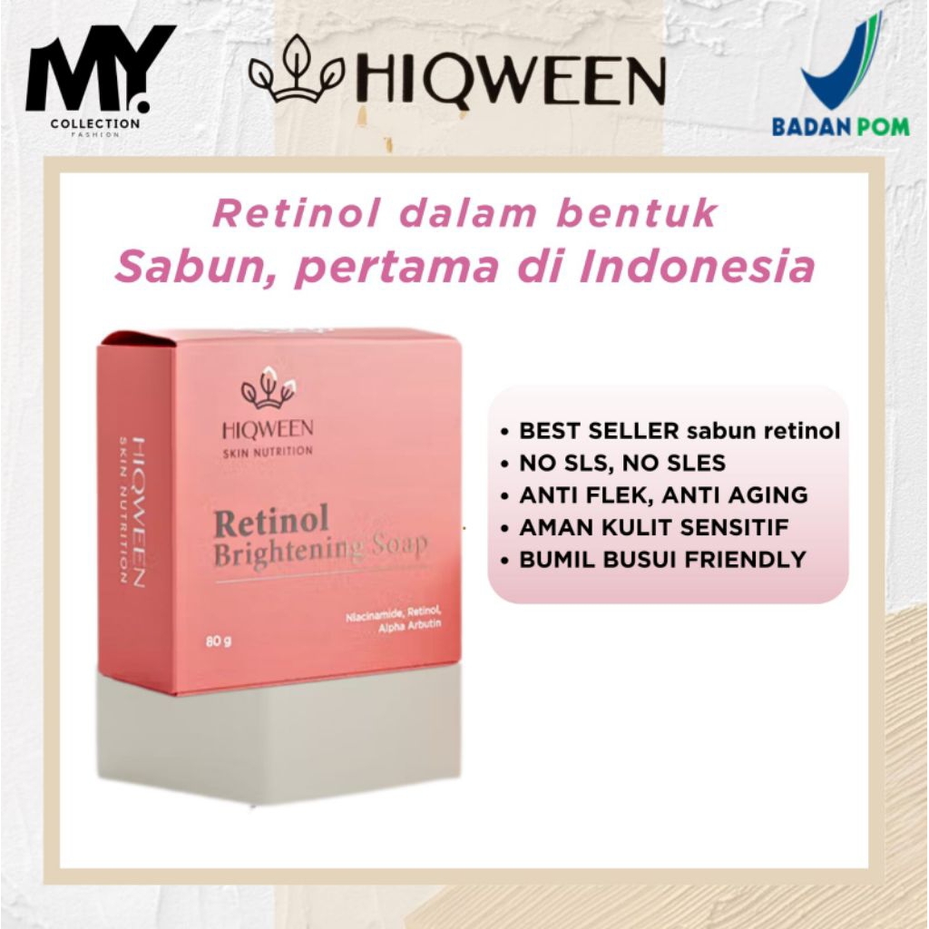 [READY] HIQWEEN RETINOL BRIGHTENING SOAP | SABUN HIQWEEN