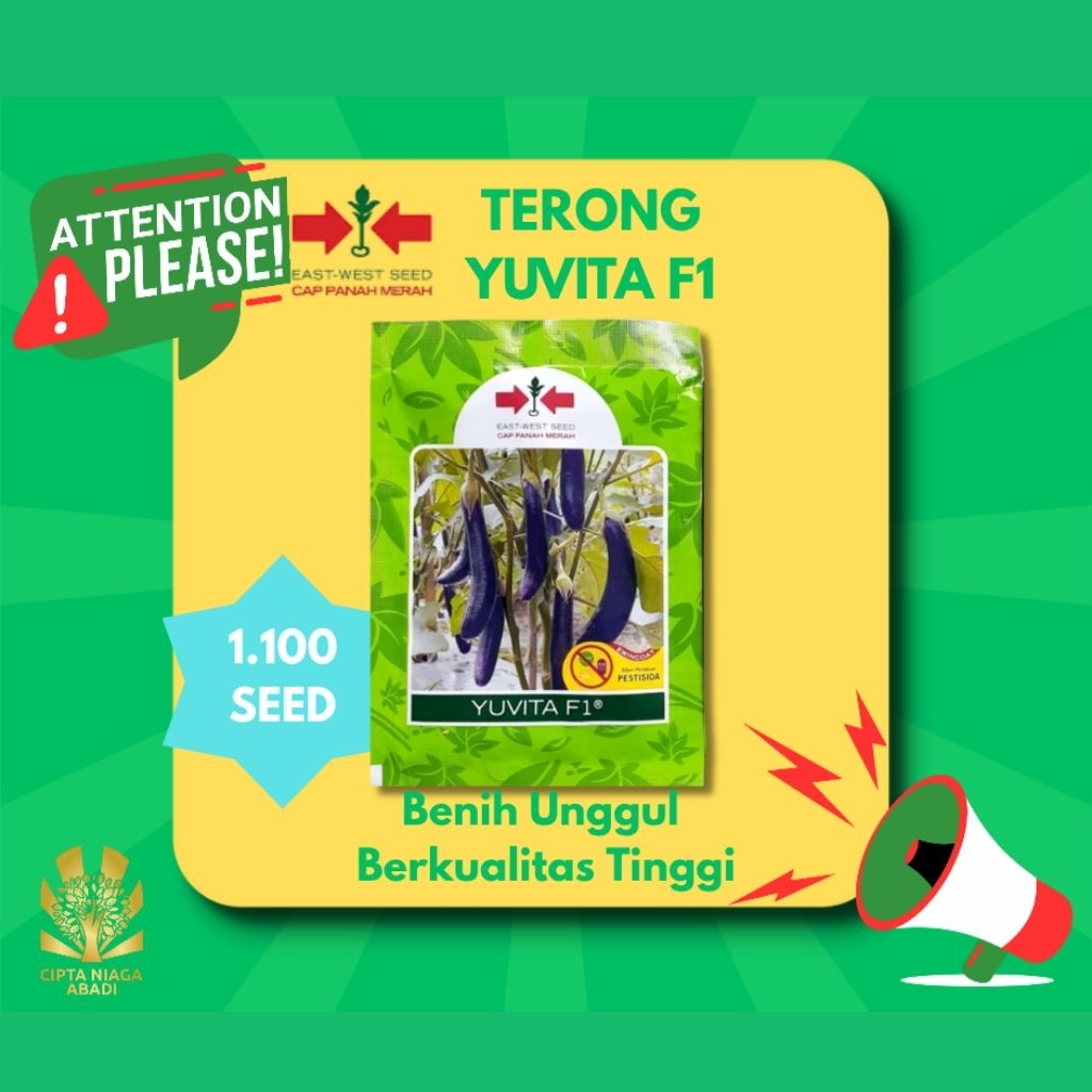 Benih Terong Ungu YUVITA F1, 1.100 Seed