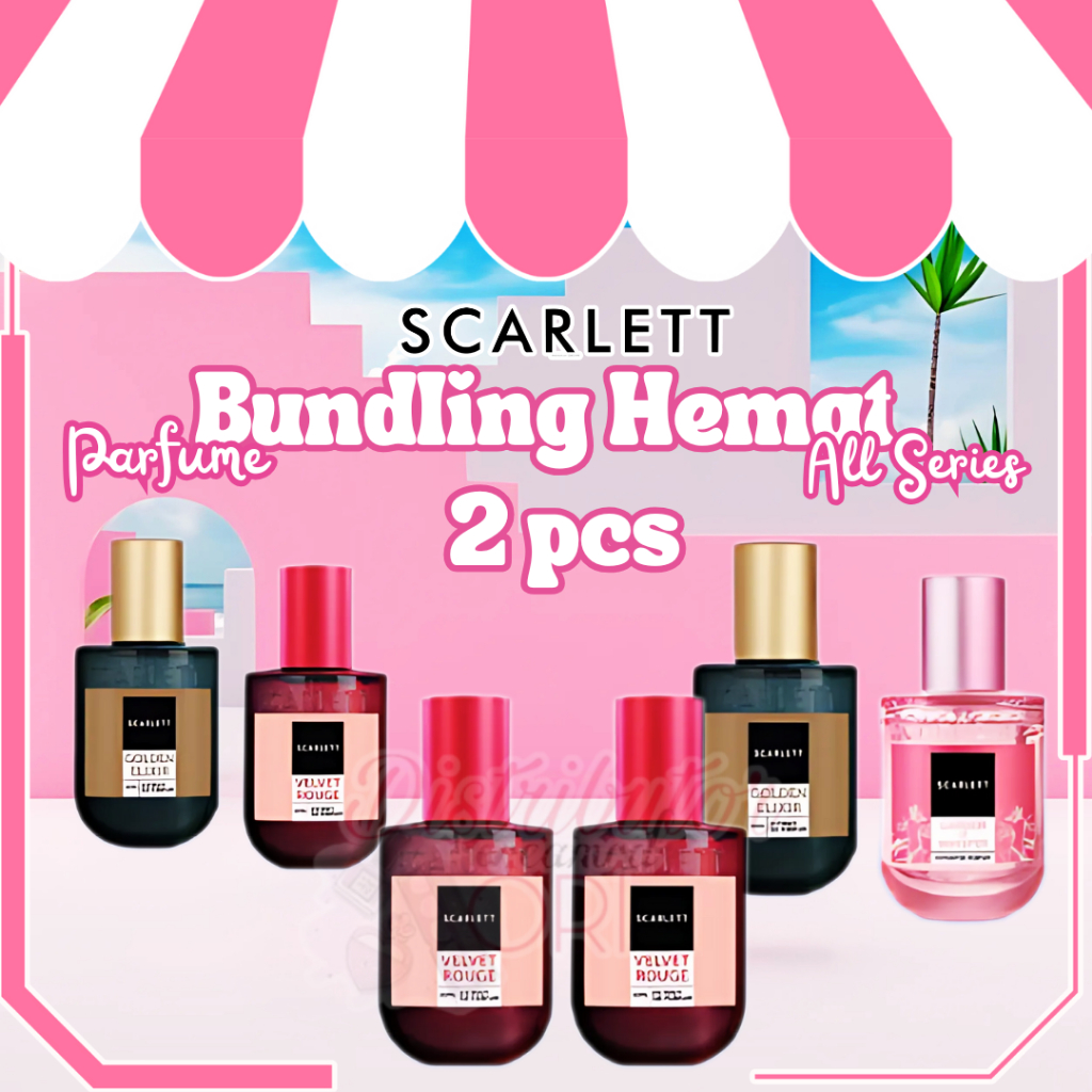 Scarlett Whitening EXTRAIT De Parfum Paket Bundling Bundle Hemat Isi 2 / Wonderland Parfume 30ml Swe
